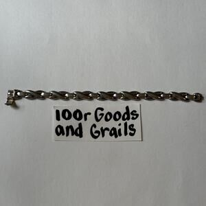 Vintage ZINA Sterling Silver Heavy Link Bracelet 925 7.5" 39.23g